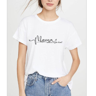 Mama   With Children Names   Mother's Day Gift  T-Shirt