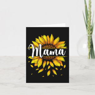 Mama With Yellow Sunflower Floral Graphic Mothers Card