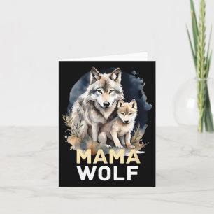Mama Wolf And Baby Mama Mummy Mum Mothers Day Card