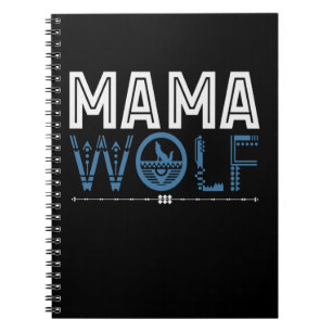 Mama Wolf Native American Art Mother Notebook