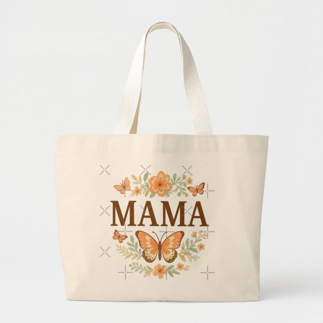 MAMA & X: The Pattern of Unconditional Love Large Tote Bag (Front)