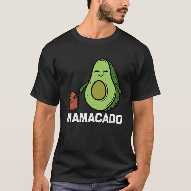 Mamacado  Avocado  Mum life Pregnancy Announcement T-Shirt (Front)