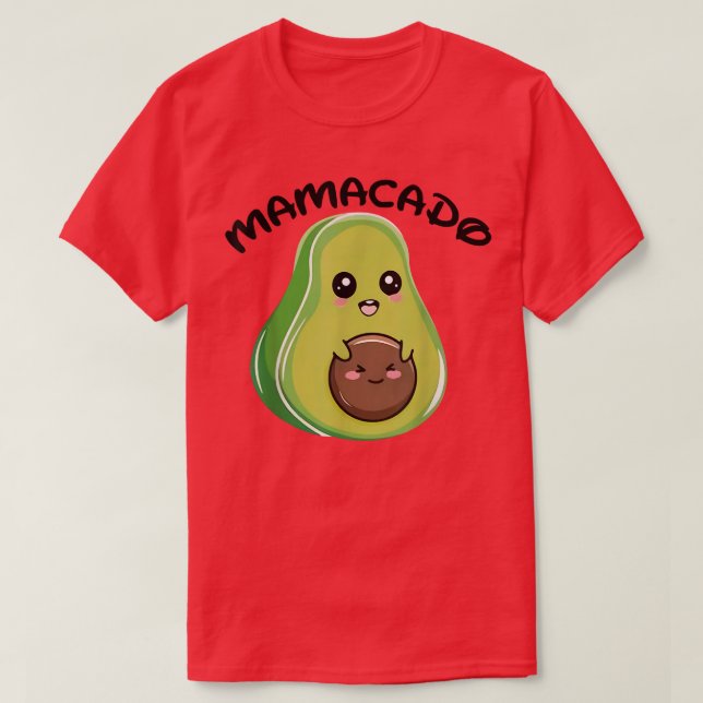 Mamacado Avocado Pregnant Mom Pregnancy Announceme T-Shirt (Design Front)