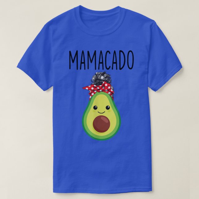 Mamacado Messy Bun Cute Avocado Pregnant Mom Mothe T-Shirt (Design Front)
