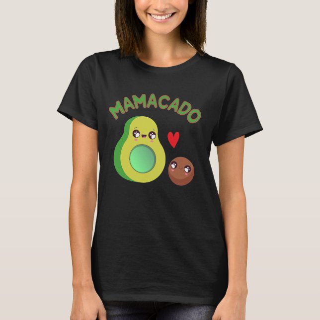 Mamacado Pregnancy Announcement Avocado Pregnant T-Shirt (Front)