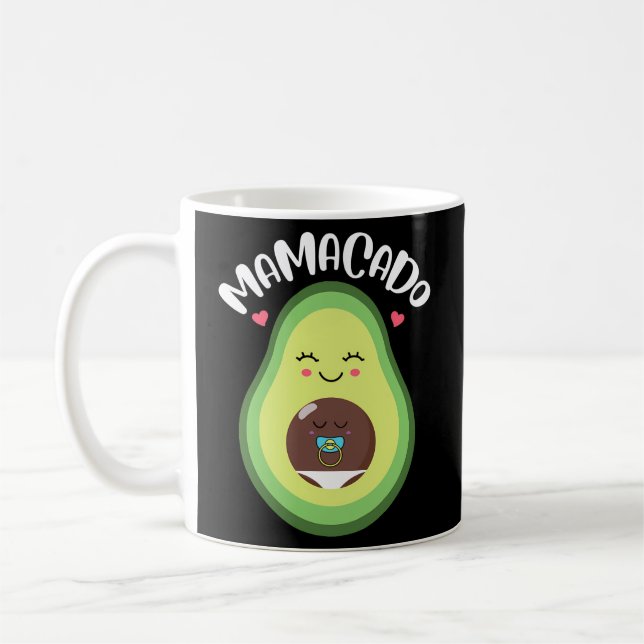 Mamacado Pregnant Avocado Pregnancy Announcement Coffee Mug (Left)