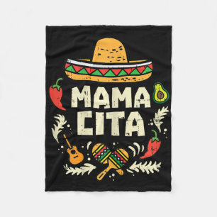 Mamacita Family Cinco De Mayo Matching Couple Mexi Fleece Blanket