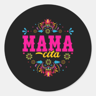 Mamacita First Fiesta Birthday For Women - Cactus Classic Round Sticker