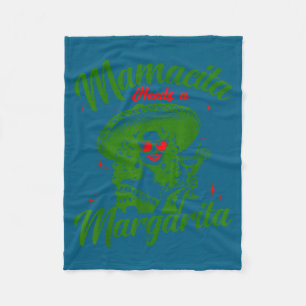 Mamacita needs a margarita cinco de mayo funny fleece blanket