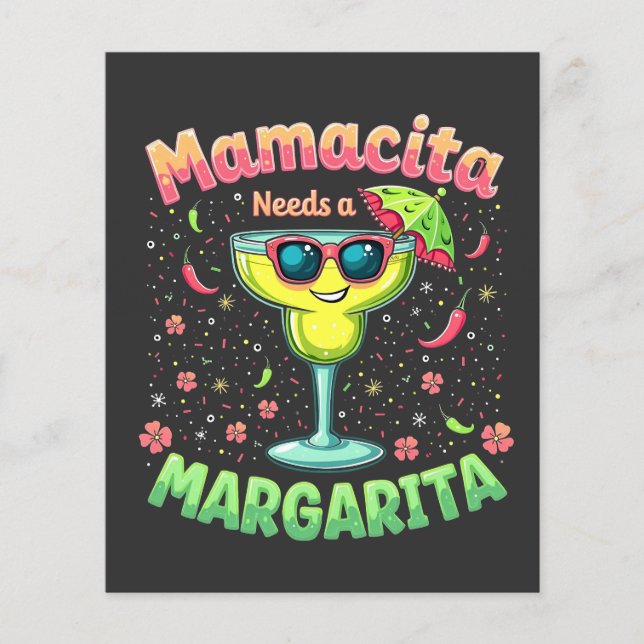 Mamacita Needs a Margarita  Cinco De Mayo Party Flyer (Front)