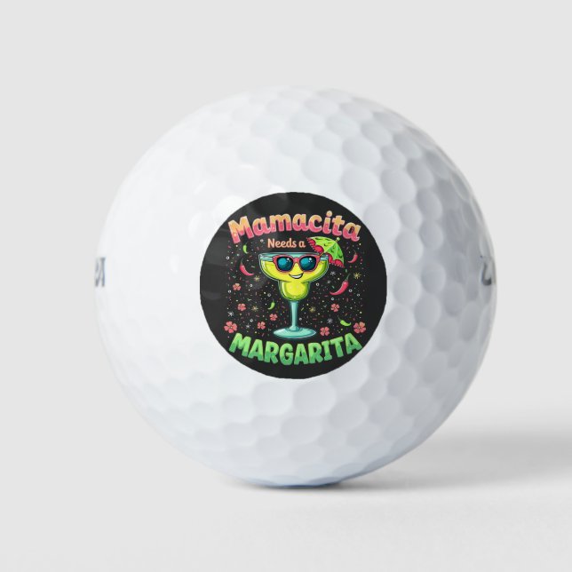 Mamacita Needs a Margarita  Cinco De Mayo Party Golf Balls (Front)