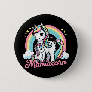 Mamacorn - Funny Cute Unicorn Costume Mum Mother's 6 Cm Round Badge