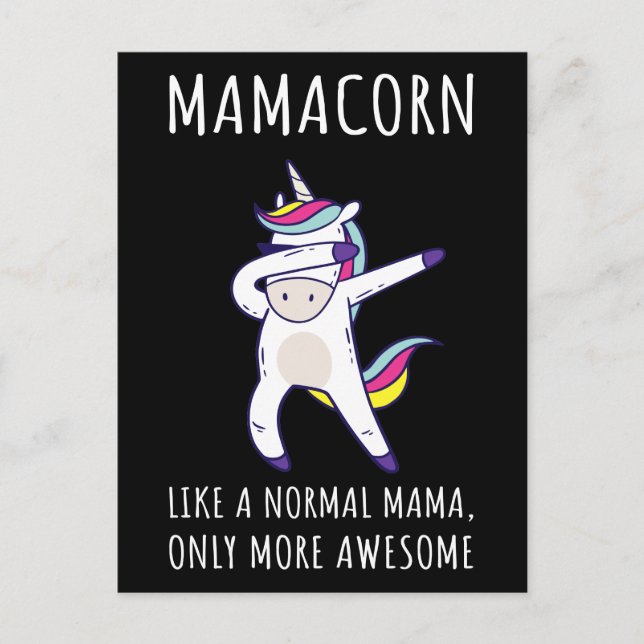 Mamacorn IV - Awesome Mama Unicorn Postcard (Front)