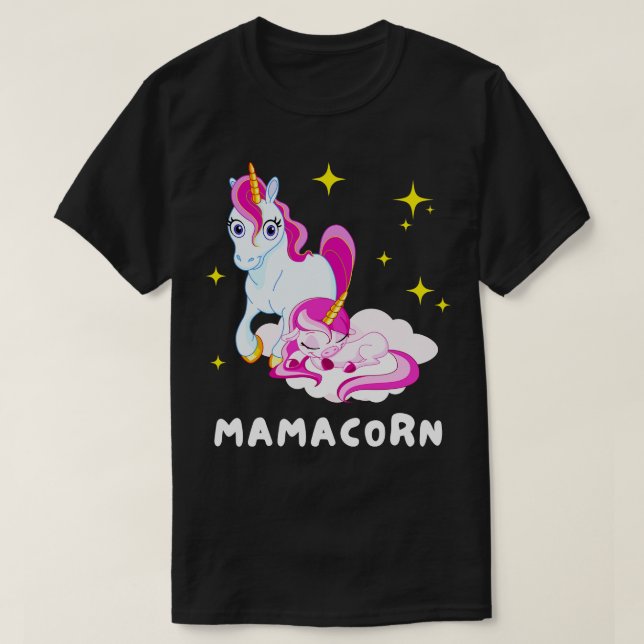 Mamacorn Mama Unicorn Mother Ladies T-Shirt (Design Front)
