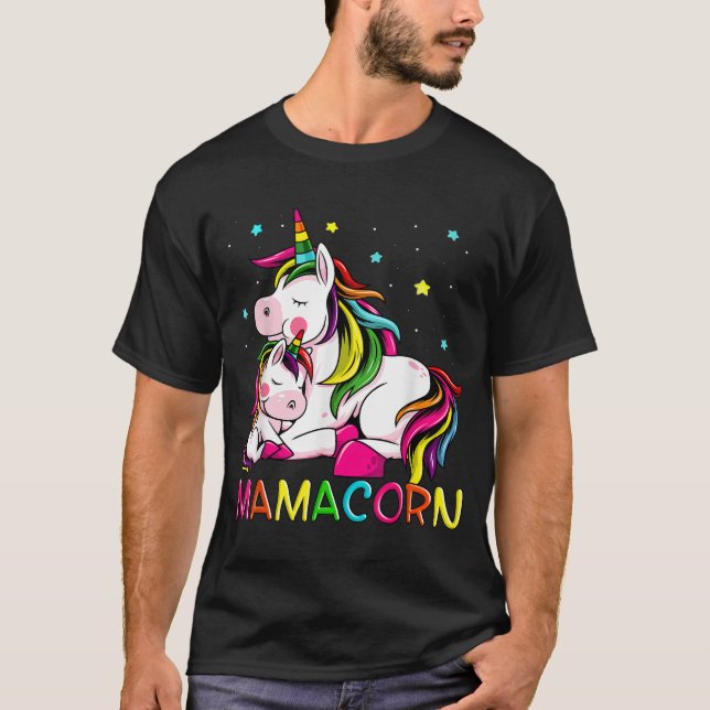 Mamacorn Mother's Day Unicorn Mum Mum Women Gift T-Shirt (Front)