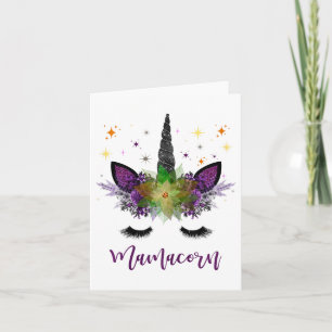 Mamacorn Mum Unicorn Face Mothers Day Women Fall A Card