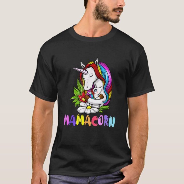 Mamacorn Unicorn Autism Costume Mum Mother's Day T-Shirt (Front)