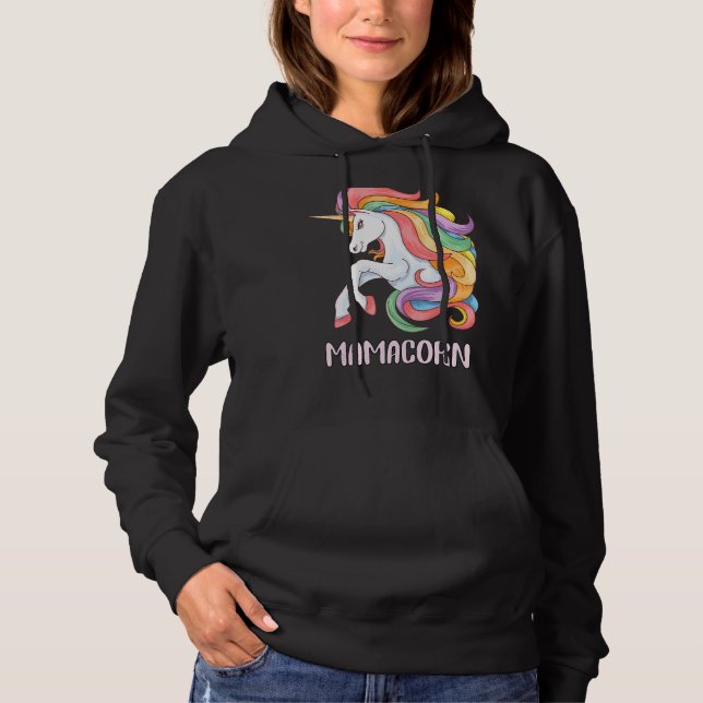 Mamacorn Unicorn Costume Mum Mother's Day 3 Hoodie (Front)