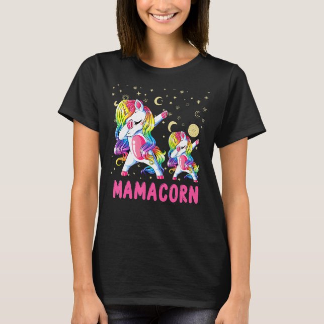 Mamacorn Unicorn Mum Baby  Mother's Day T-Shirt (Front)
