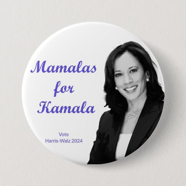 Mamalas for Kamala 7.5 Cm Round Badge (Front)
