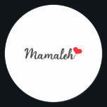 Mamaleh For Jewish Mom Hanukkah Mother's Day Chris Classic Round Sticker<br><div class="desc">Mamaleh For Jewish Mom Hanukkah Mother's Day Christmas</div>