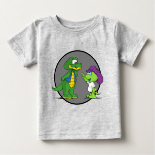 MAMAMACANZ Green Alligator & Chameleon Baby T-Shirt