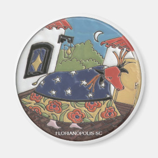 Maman Boi round magnet