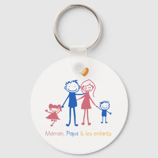 Maman, Papa & les enfants Key Ring