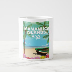 Mamanuca Islands, Fiji vintage vacation poster Large Coffee Mug