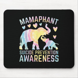 Mamaphant Suicide Prevention Awareness Mama Elepha Mouse Mat