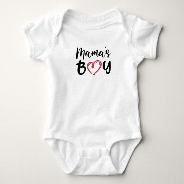 Mama's Boy Baby Bodysuit (Front)