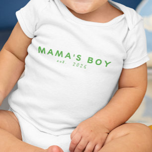 Mama's Boy Est. Year Baby Bodysuit