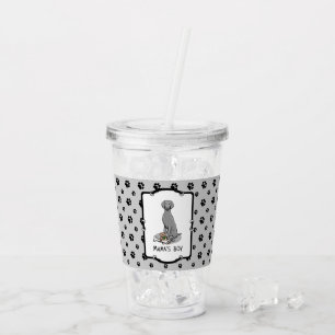 Mama's Boy Weimaraner (grey 1) toys dog mum Cute Acrylic Tumbler