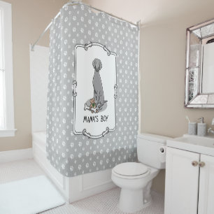 Mama's Boy Weimaraner (grey 1) toys dog mum Cute Shower Curtain