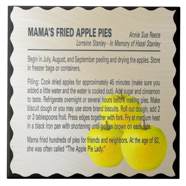 MAMA'S FRIED APPLE PIES TILE (Front)