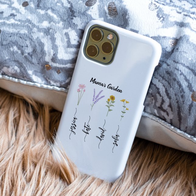 Mama's Garden Personalised Kids Nmae Mother's Day Case-Mate iPhone Case (Creator Uploaded)