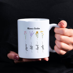 Mama's Garden Personalised Kids Nmae Mother's Day Coffee Mug