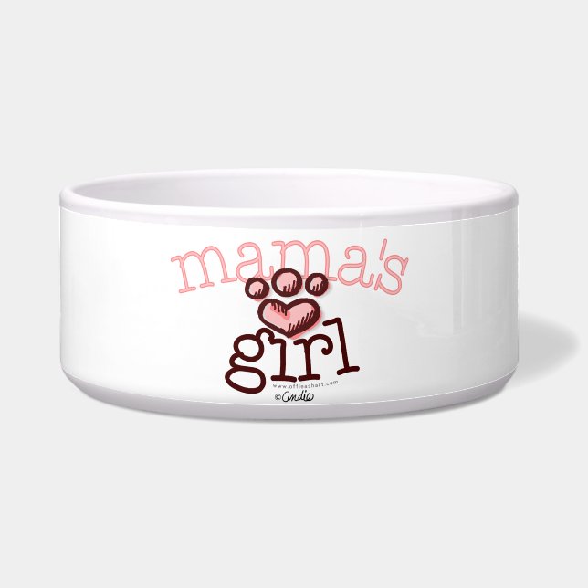 Mama's Girl Pink Paw Print Heart (Front)