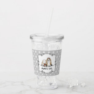Mama's Girl Shih Tzu (tan white) Dog Mum Cute Acrylic Tumbler