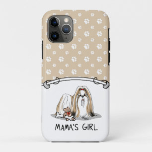 Mama's Girl Shih Tzu (tan white) Dog Mum Cute iPhone 11 Pro Case