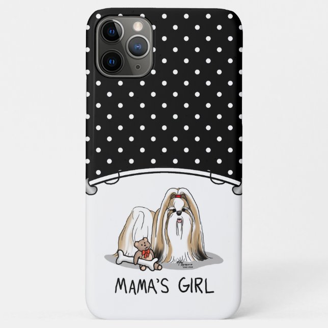 Mama's Girl Shih Tzu (tan white) Dog Mum Cute Case-Mate iPhone Case (Back)