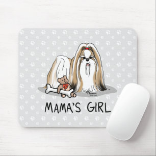 Mama's Girl Shih Tzu (tan white) Dog Mum Cute Mouse Mat