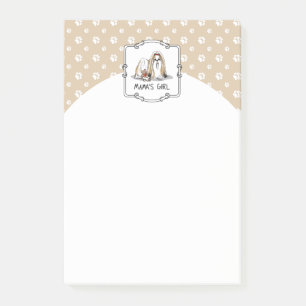 Mama's Girl Shih Tzu (tan white) Dog Mum Cute Post-it Notes