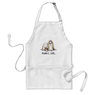 Mama's Girl Shih Tzu (tan white) Dog Mum Cute Standard Apron