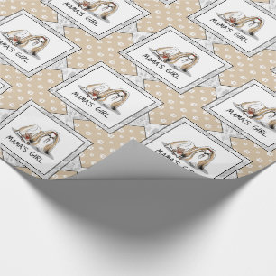 Mama's Girl Shih Tzu (tan white) Dog Mum Cute Wrapping Paper
