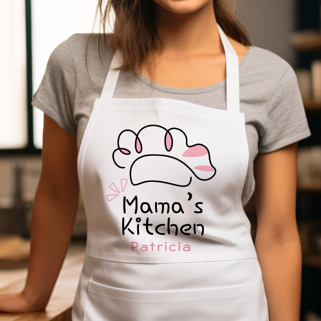 Mama's Kitchen Cute Pink Chef Mother Apron (Creator Uploaded)