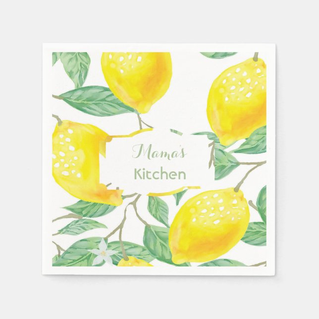 Mamas kitchen lemons napkin (Front)