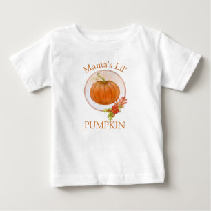 Mama's Lil' Pumpkin Baby's 1st Thanksgiving Baby T-Shirt