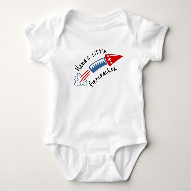Mama's Little Firecracker  Baby Bodysuit (Front)
