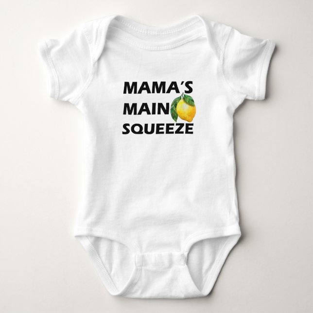 Mama's main squeeze funny baby bodysuit (Front)